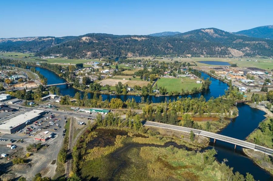Aerial view of Saint Maries