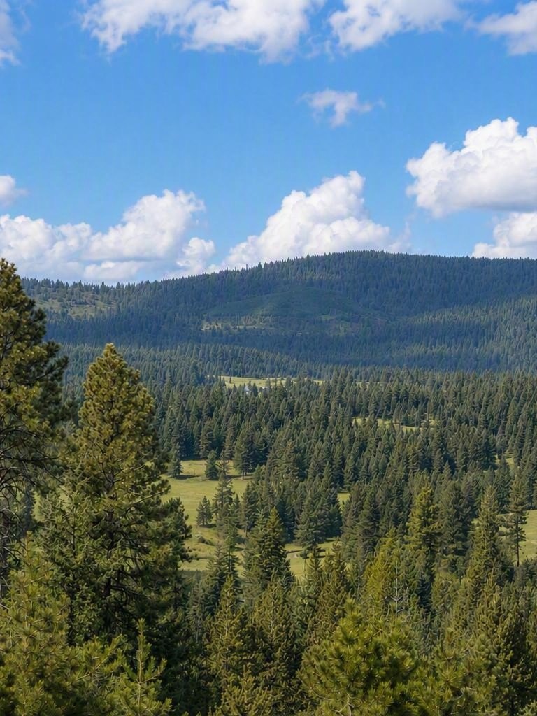 The estate's planted forest and established canopy